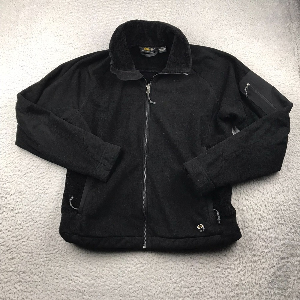 Mountain Hardwear Monkey Fleece Jacket Womens M Black Full Zip Deep‎ Pile COat